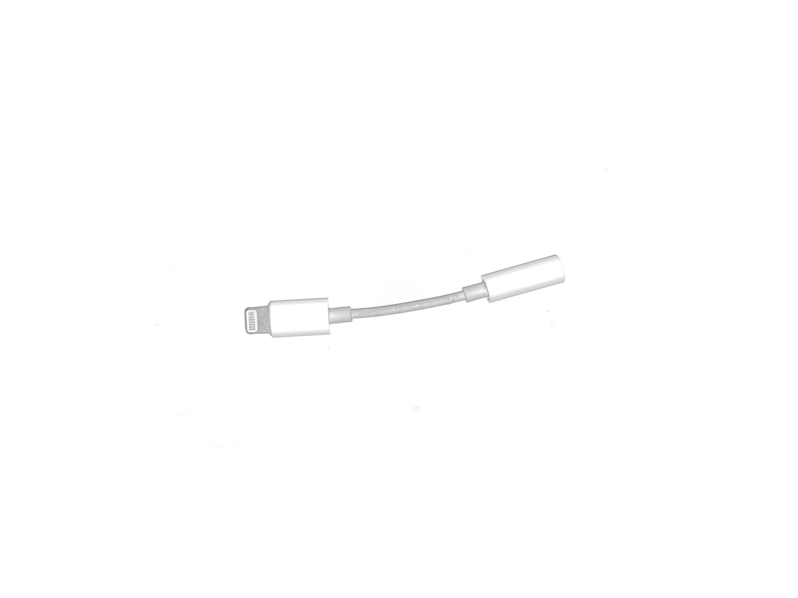 The Apple Lightning to 3.5mm headphone jack adapter