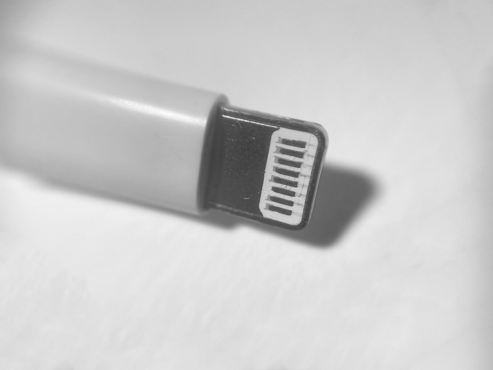 Close-up of an Apple Lightning connector