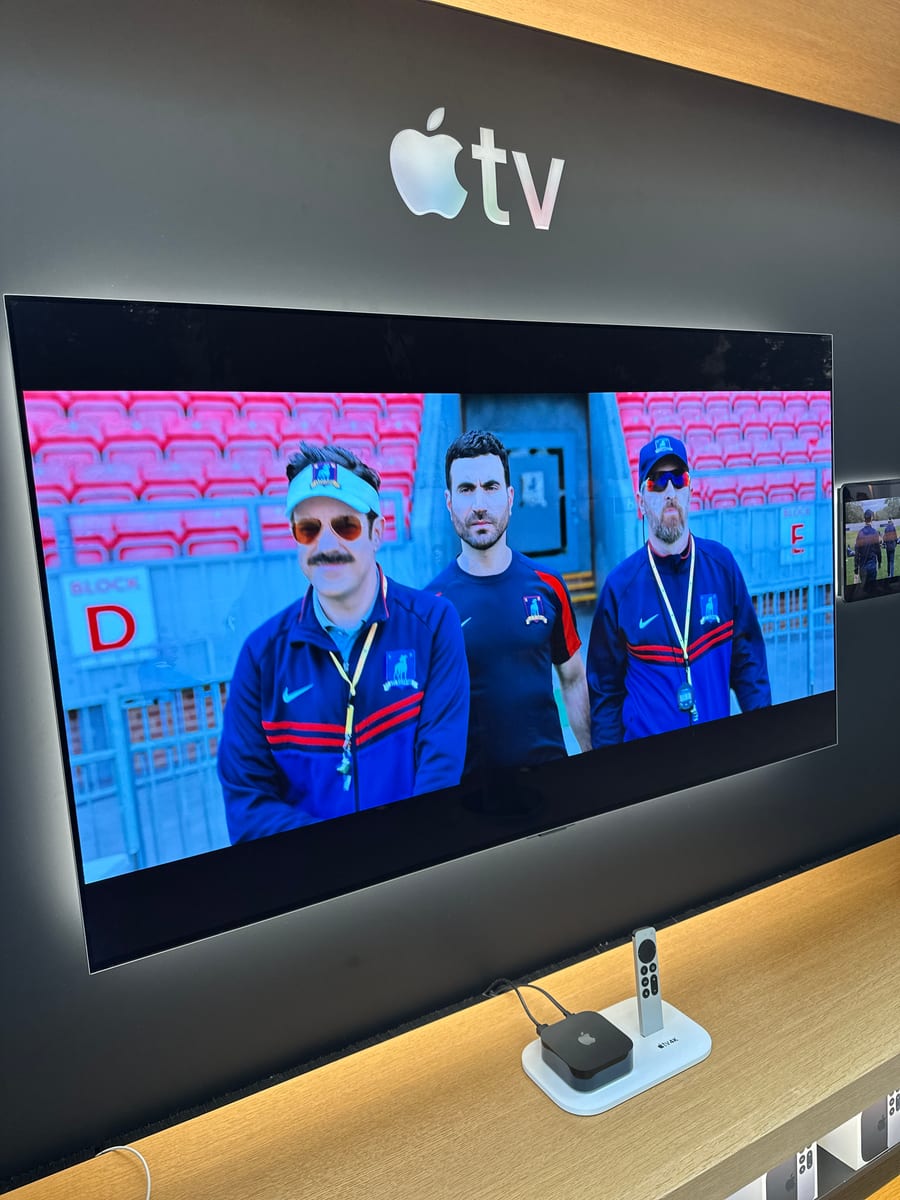 Apple TV 4K feeding the wall display