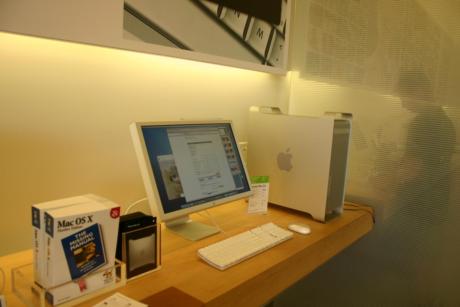 The G5 with an Apple display and my Mac OS X box.