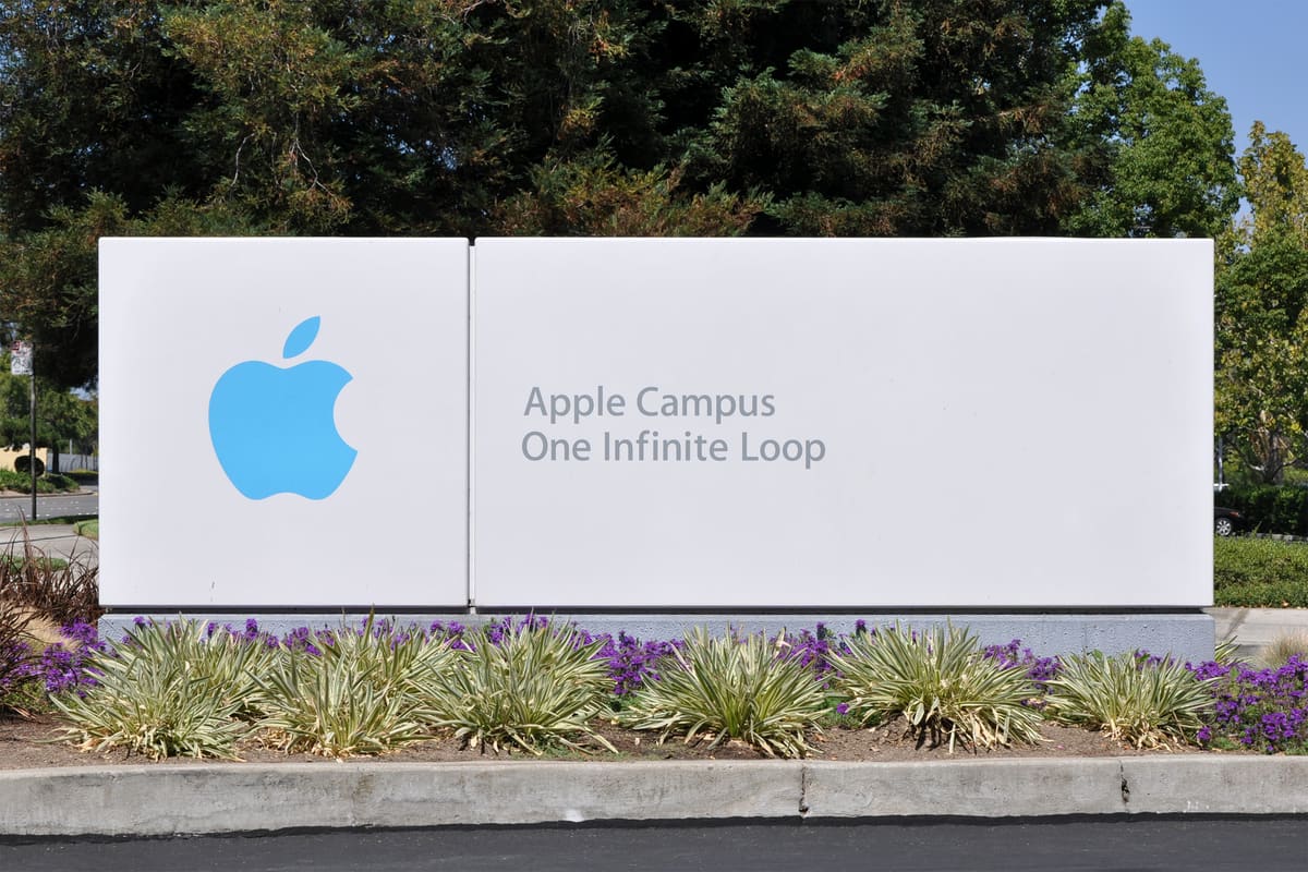 The Apple Campus sign at One Infinite Loop, Cupertino