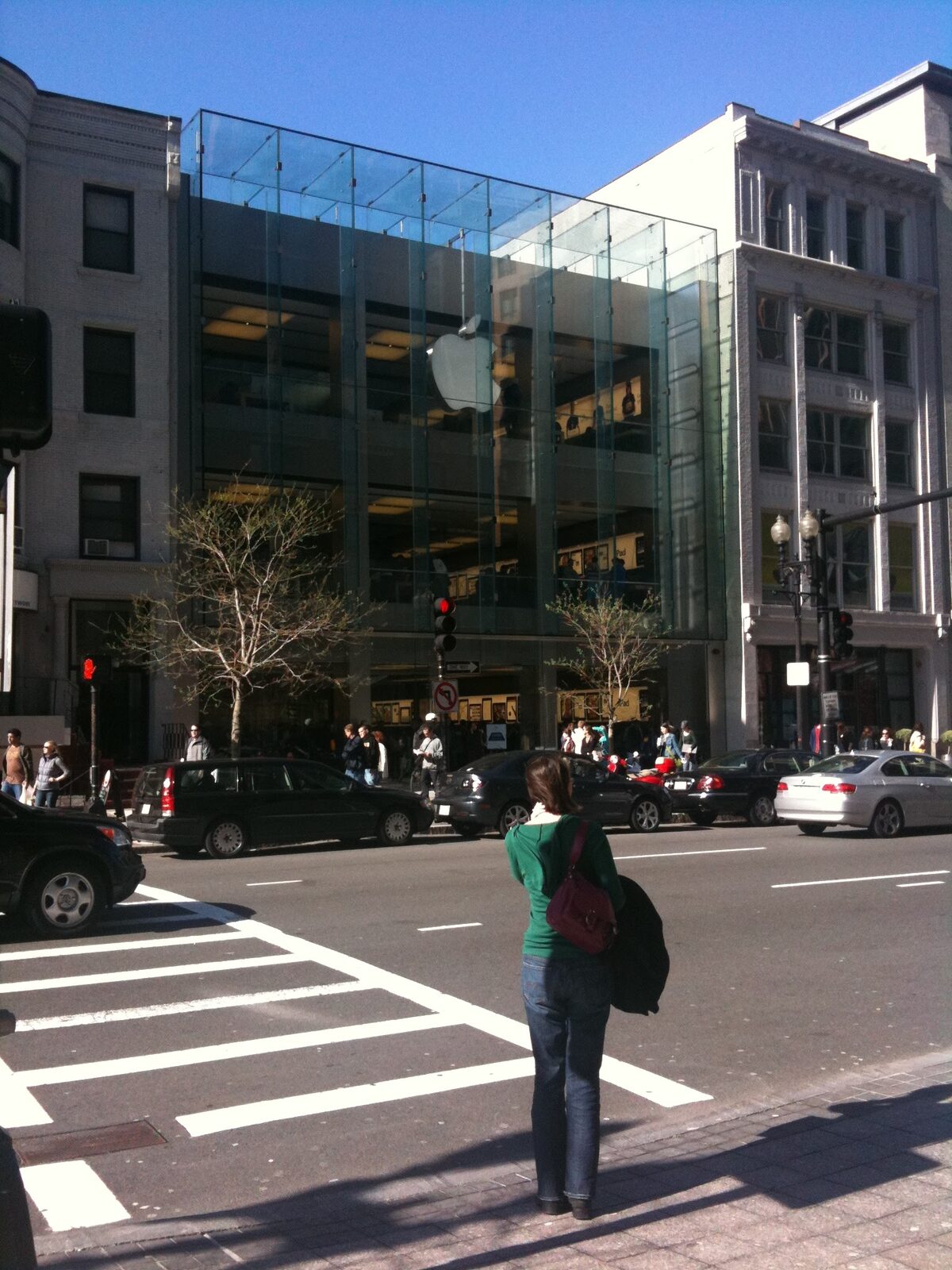 The glass front on Boylston, from across the street.