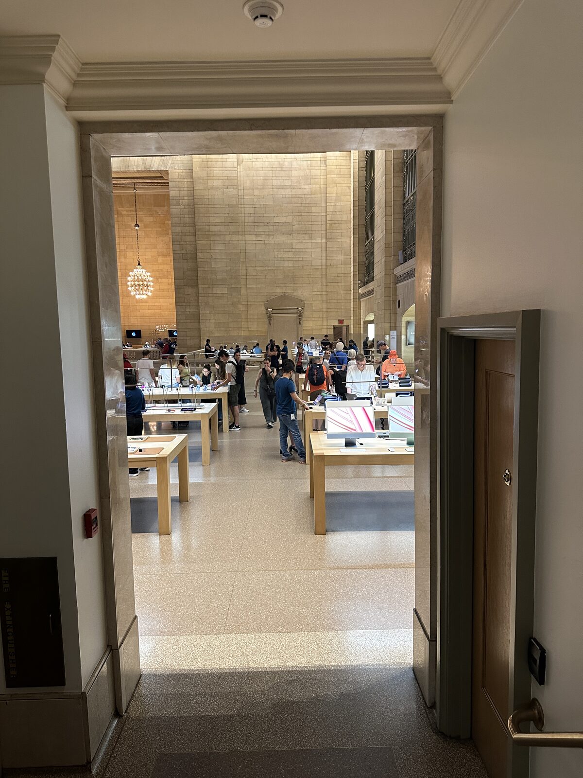 Looking in from the marble passage off the main hall.