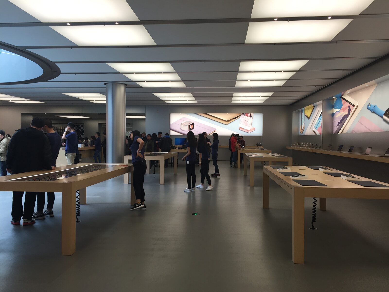 Inside on a busy afternoon.
